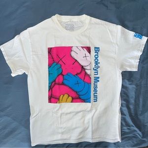 Kaws Brooklyn Museum Urge White/Magenta T-Shirt Size Large